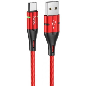 HOCO U93 Shadow charging data cable for Type-C Red