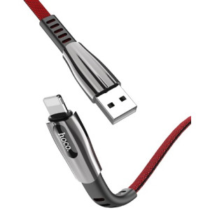 HOCO U70 Splendor charging data cable for Lightning Red