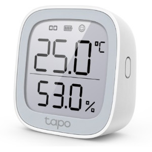 TP-Link Wireless Smart Temperature & Humidity Monitor Tapo T315, 2.7" E-ink Display, White