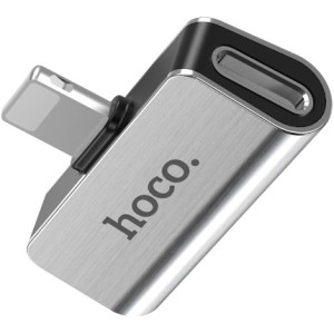 HOCO LS24 Dual lightning digital audio converter for iP Silver