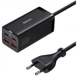 Universal Home Charger Baseus GaN3 Pro Desktop, 4xUSB (2C + 2U), 100W, Cable included (Type-C - Type-C, 1m),  Cable length: 1,5m, Black  CCGP000101