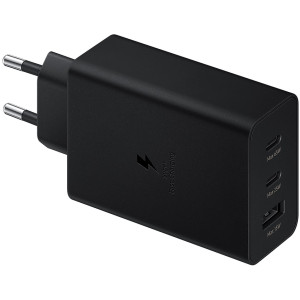 Samsung Wall Charger 2xType-C + 1xType-A Super Fast Charging 65W Trio, Black 