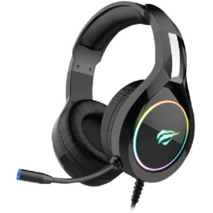 Gaming Headset Havit HV-H2232d, 50mm driver, 20-20kHz, 21 Ohm, 109dB, 2.2m, 3.5mm+USB, RGB, Black