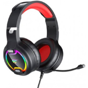 Gaming Headset Havit H2233d, 50mm driver, 20-20kHz, 32 Ohm, 119dB, 2.2m, 3.5mm+USB, RGB, Black