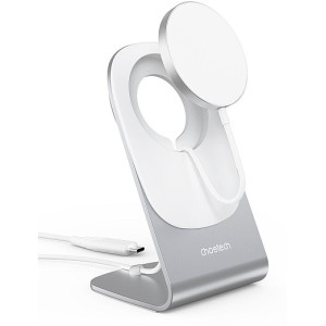 Wireless Magnetic Charger Stand CHOETECH, H046 + T518-F, White