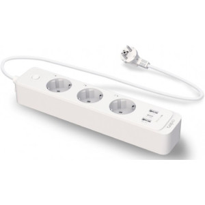 Power Strip  TP-LINK Tapo P300, White, Smart Wi-Fi Power Strip, 3 x Smart sockets / USB-C / 2 x USB-A, Individual Control, Maximum Load: 23kw / 10A, up to 18W PD and QC3.0, Schedule & Timer, Remote Control, Away Mode