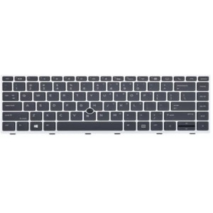 Keyboard HP EliteBook 840 745 G5 G6 Series w/backlit w/trackpoint  ENG/RU Silver Original