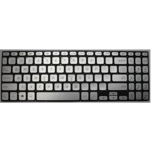 Keyboard Asus Vivobook S530 S530UA S530UN S5300 F512DA F512FA X530 w/Backlit w/o frame "ENTER"-small ENG/RU Silver Original