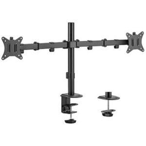 Arm for 2 monitors 17"-32"  Gembird MA-D2-01, Adjustable desk 2-display mounting arm (rotate, tilt, swivel),  VESA 75/100, up to 9 kg, black