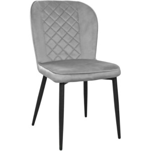 Scaun Deco Tusk Catifea Grey/Black Legs