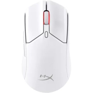 HYPERX Pulsefire Haste 2 Wireless Gaming Mouse, White, Ultra-lightweight design, 400–26000 DPI, 4 DPI presets, Dual wireless connectivity modes: BT + 2.4GHz, HyperX 26K Sensor, Included grip tape for secure, Per-LED RGB lighting, Up to 100 hours of batter