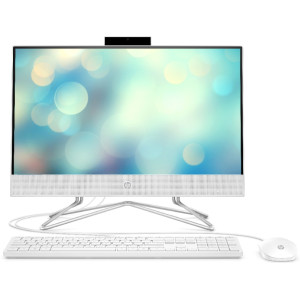 All-in-One PC - 23.8" HP AiO 24-cr0056ci 23.8" FHD AG IPS, Intel Core i3-N300, 1x8GB DDR4, 256GB M.2 2280 PCIe NVMe SSD, Intel® Iris Xe Graphics, CR, HD Cam, WiFi6 2x2 + BT5, HDMI, LAN, White Wired KBD 125KB and MS, FreeDos, Shell White.
