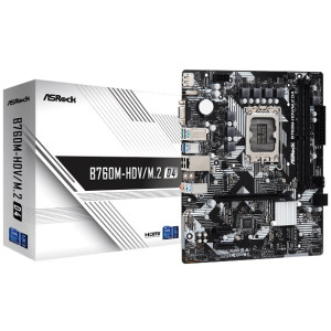 Материнская плата ASRock B760M-HDV/M.2 D4  mATX, S1700, Intel B760