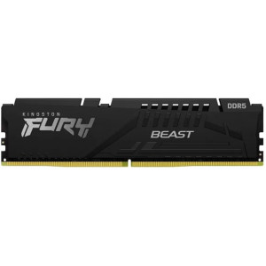 32GB DDR5-6000  Kingston FURY® Beast DDR5, PC48000, CL40, 1Rx8, 1.35V, Auto-overclocking, Asymmetric BLACK low-profile heat spreader, Intel XMP 3.0 Ready (Extreme Memory Profiles)