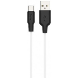 Cable USB to USB-C HOCO X21 Plus, 2m, Black/White, up to 3.0A, Charching Data Cable, Outer material: Silicone