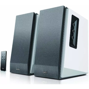 Edifier R1700BT White Silver (Bluetooth) Wood, 2.0/ RMS 66W (2x33W), Audio in: Bluetooth V5.1 & 2 analog (RCA), remote control, wooden, (4"+3/4")