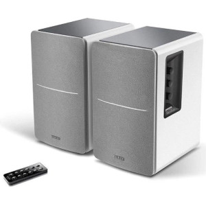Edifier R1280DB White Silver, 2.0/ 42W (2x21W) RMS, Audio In: Bluetooth, RCA x2, optical, coaxial, AUX, remote control, wooden, (4"+1/2')