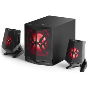 Edifier X230 Black, 2.1 Multimedia Speaker/ 28W (14W+ 2x7W) RMS, sub.wooden, (sub.4" + satl.2.75"), Bluetooth v4.2, 6 LED lighting effects, including 'Red Alert', 'Dynamic Rhythm' and 'Battlefield' etc.,
