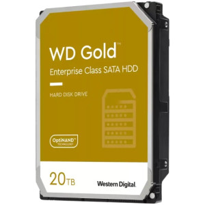 3.5" HDD 20.0TB-SATA-512MB Western Digital Gold (WD202KRYZ), Enterprise, CMR, 7200rpm, 2.5M (MTBF)