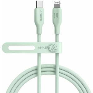 Cable Type-C to Lightning - 1.8 m - Anker 541 Bio-based, 30W, Apple official MFi, 20.000-bend lifespan, green