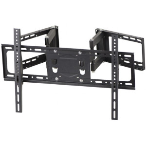 Full-motion TV-Wall Mount for 37 -80"- Gembird WM-80ST-02, allows up to 120 degrees swivel and 20 degrees tilting, max. 60 kg, Distance to wall: 58 - 402 mm, max. VESA 600 x 400, Black