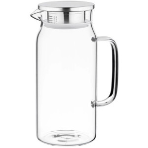 Кувшин Ardesto с крышкой, 1200 мл, боросиликатное стекло, нержавеющая сталь