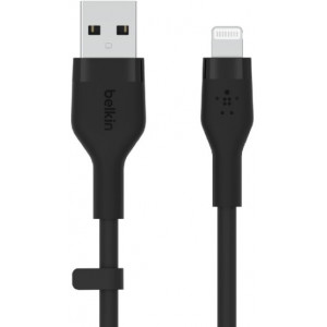 Belkin USB-A - Lightning силиконовый, с клипсой, 3m Black