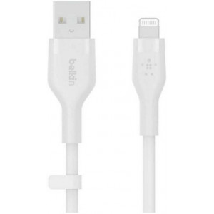 Belkin USB-A - Lightning силиконовый, с клипсой, 3m White
