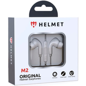 Helmet Earphones 3.5mm M2 Series, White 