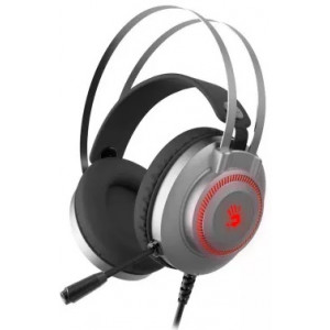 Gaming Headset Bloody J200S, 50mm drivers, 20-20kHz, 16 Ohm, 100db, Backlight, 2m, USB, Grey