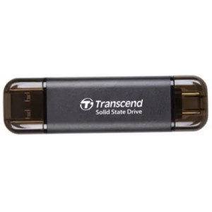 2.0TB  Transcend Portable SSD ESD310C Black, USB-A/C 3.2 (71.3x20x7.8 mm, 11g, R/W:1050/950 MB/s)