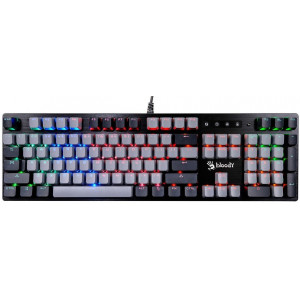 Gaming Keyboard Bloody B828N, Mechanical, Optical Blue Sw, Spill Resistant, Backlit, Grey/Black