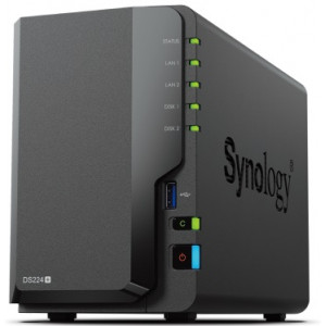 SYNOLOGY DS224+, 2-bay, Intel Celeron 4-core 2-2.7GHz, 2Gb+1Slot, 2x1GbE