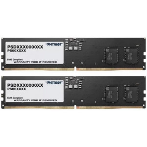 16GB (Kit of 2x8GB) DDR5-4800 Patriot Signature Line DDR5 (Dual Channel Kit) PC5-38400, CL40, 1.1V,  On-Die ECC, Thermal sensor, Retail