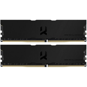 32GB (Kit of 2*16GB) DDR4-3600  GOODRAM  IRDM PRO DDR4 DEEP BLACK  (Dual Channel Kit), PC28800, CL18, Latency 18-22-22, 1.35V, 1024x8, Aluminium BLACK heatsink