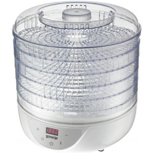 Cушилка для овощей и фруктов Gorenje FDK24DW, 380 W. 5 sections D310mm, timer,  min 35 °C , max 70 °C, white