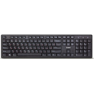 Wireless Keyboard SVEN KB-E5300W,12 Fn keys, Battery indicator., 2xAAA, 2.4 Ghz, Black