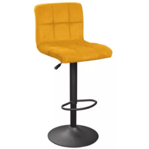 Барный стул Deco SB-044 Velvet Dark Curry(Mustar)+Black Leg