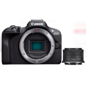DC Canon EOS R100 Black & RF-S 18-45mm f/4.5-6.3 IS STM KIT