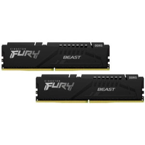 64GB (Kit of 2*32GB) DDR5-5200  Kingston FURY® Beast DDR5 EXPO, PC41600, CL36, 2Rx8, 1.25V, Auto-overclocking, Asymmetric BLACK low-profile heat spreader, AMD® EXPO v1.0 and Intel® Extreme Memory Profiles (Intel® XMP) 3.0.