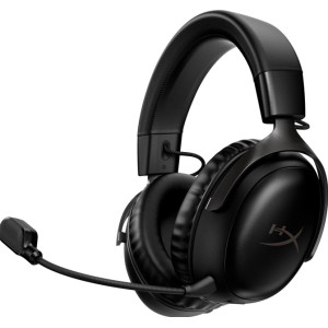 Wireless headset  HyperX Cloud III Wireless, Black, Frequency response: 10Hz–21kHz, Battery life up to 120h, Driver: Dynamic, 53mm with Neodymium magnets, Ultra-Clear Microphone with LED Mute Indicator, DTS Headphone:X Spatial Audio, USB 2.4GHz Wireless C