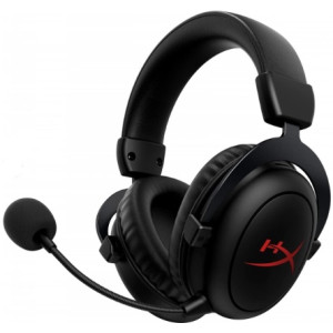 Wireless headset  HyperX Cloud II Core Wireless, Black, Microphone: detachable, Frequency response: 10Hz–21kHz, Battery life up to 80h, USB 2.4GHz Wireless Connection, DTS Headphone:X Spatial Audio, Driver: Dynamic / 53mm with neodymium magnets, Onboard a