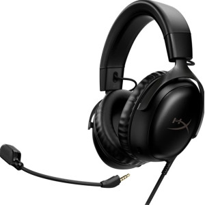 Headset  HyperX Cloud III, Black, Solid aluminium build, Microphone: detachable, DTS Headphone:X Spatial Audio, Driver: Dynamic / 53mm with Neodymium magnets, Frequency response: 10Hz–21kHz, Cable length:1.2m+1.3m USB dongle cable, Multiplatform Compatibl