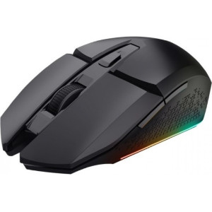 Trust Gaming Mouse GXT 110 FELOX, Wireless gaming mouse with built-in rechargeable battery, RGB, Micro receiver, 800-4800 dpi, 6 buttons, 2.4GHz, 10 m, up to 80 hours playtime, Black
