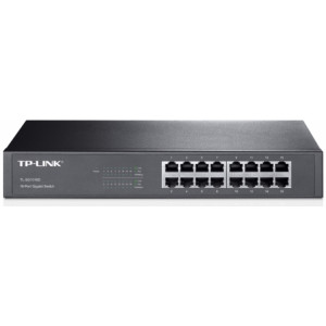 TP-LINK TL-SG1016D, 16-port Gigabit Switch, 16 10/100/1000M RJ45 ports, Desktop/Rackmount, metal case