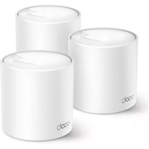 TP-LINK Deco X50(3-pack)  AX3000 Mesh Wi-Fi 6 System, 2 LAN/WAN Gigabit Port, 2402Mbps on 5GHz + 574Mbps on 2.4GHz, 802.11ax/ac/b/g/n, OFDMA , MU-MIMO, Wi-Fi Dead-Zone Killer, Seamless Roaming with One Wi-Fi Name, Antivirus, Parental Controls