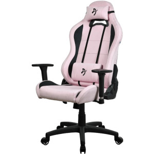 Gaming/Office Chair AROZZI Torretta Supersoft Pink, Velvety texture fluid-repellant fabric, max weight up to 95-120kg / height 160-180cm, Recline 165°, 3D Armrests, Head and Lumber cushions, Metal Frame, Nylon wheelbase, Gas Lift 4 class, Small nylon cast