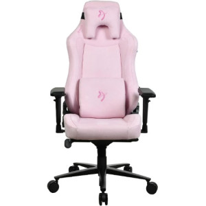 Gaming/Office Chair AROZZI Vernazza SuperSoft Fabric, Pink, Velvety texture fluid-repellant, max weight up to 135-145kg / height 165-190cm, Tilt  Angle Lock, Recline 165°, 4D Armrests, Head and Lumber cushions, Metal Frame, Aluminium wheelbase, Gas lift 4