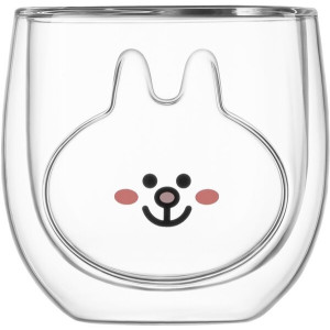 Набор чашек с крышкой Ardesto Animals с двойными стенками, 300 мл, 2 ед., боросиликатное стекло