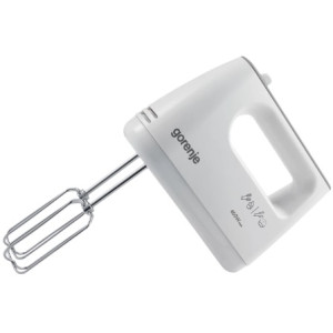 Mixer Gorenje M420CW, 400W power output, 5 speed levels plus moment level/turbo level, 2x dough hook, 2x beater, bowl with volume of 2l, foot mixer rod, white